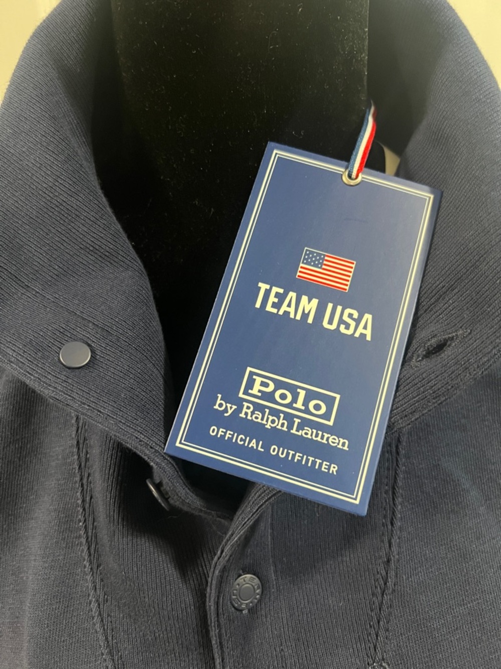 New Polo Ralph Lauren Team USA Fleece Button Mockneck - Picture 5 of 10